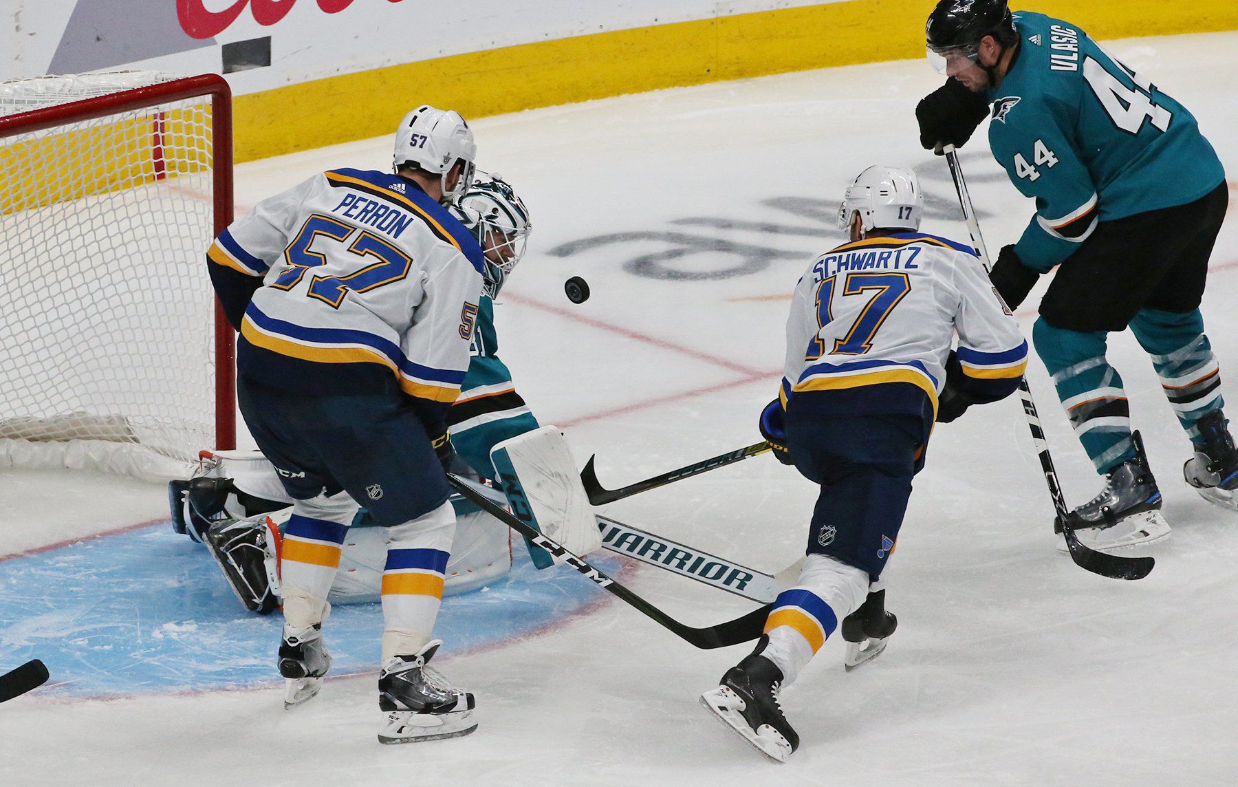 Blues and Sharks skate in game 5 of the semifinals